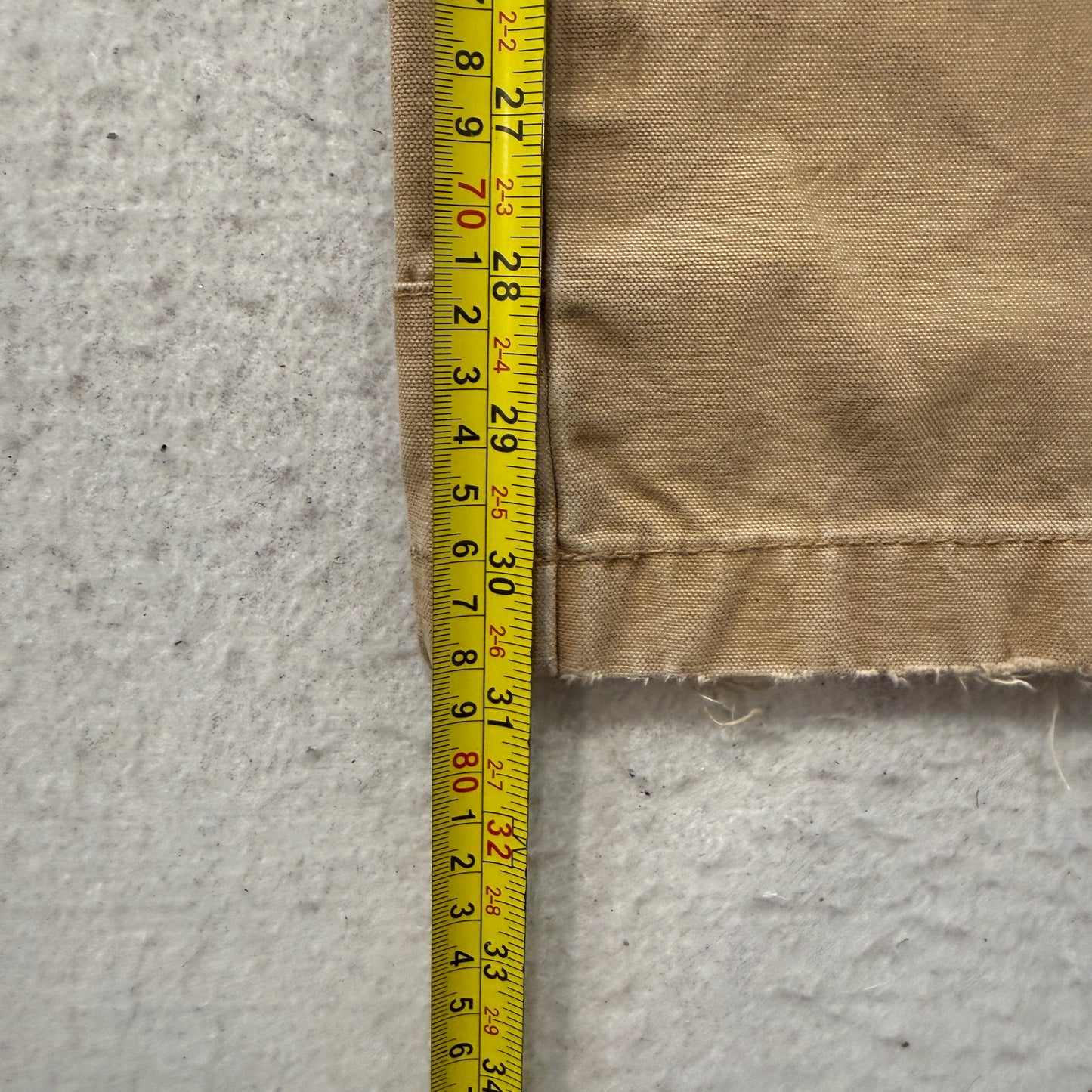 L.L.Bean Katahdin Iron Works Men's Tan Canvas Carpenter Pants Workwear Size 34
