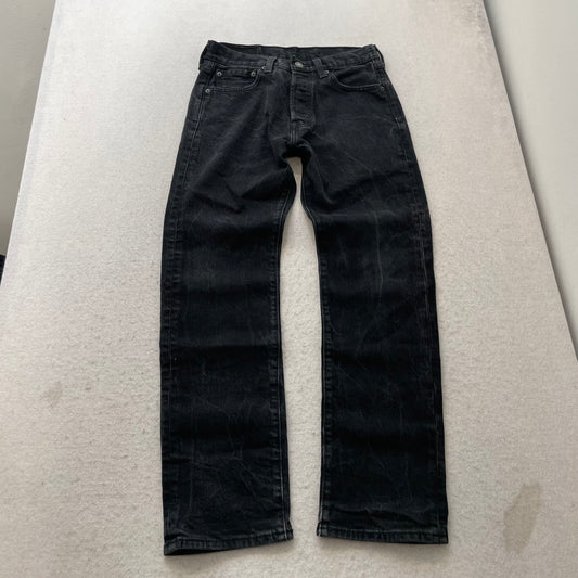 Levi's 501 Classic Original Fit Men's Black Denim Jeans Button Fly Size 29x30