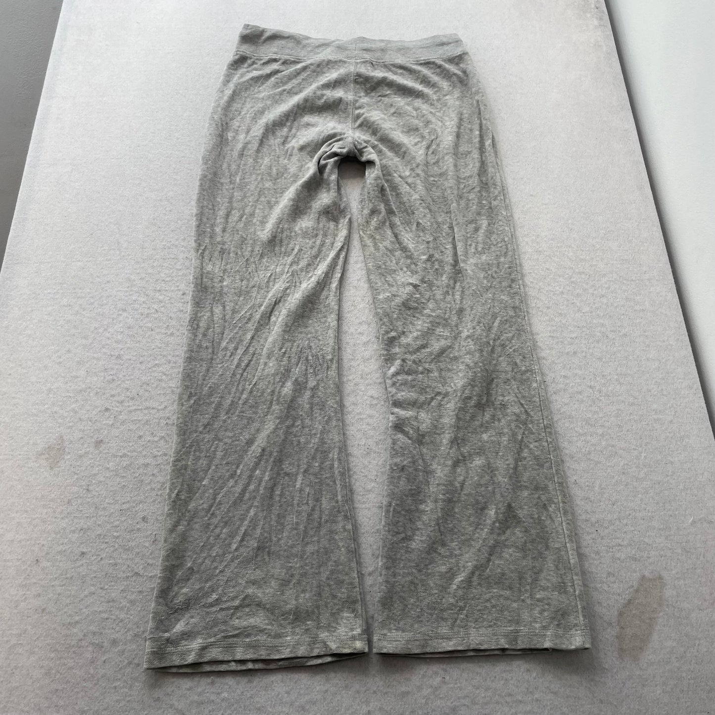 Vtg Juicy Couture Women's Heather Grey Velour Tracksuit Set Hoodie & Pant Size S