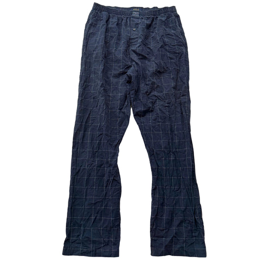 Polo Ralph Lauren Men's Blue Cotton Flannel Plaid Pajama Pants Sleepwear Size M
