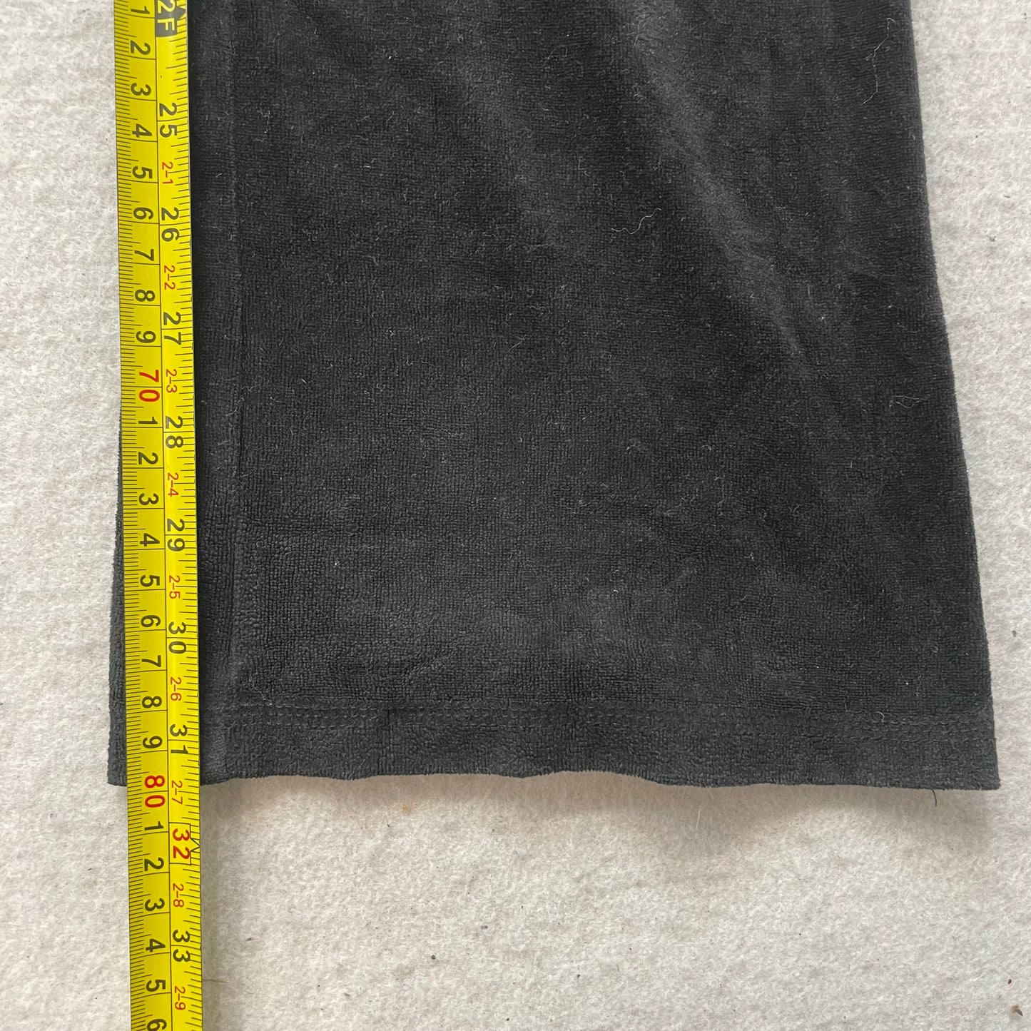 Vintage Juicy Couture Women's Jet Black Velour Flared Track Pants Pockets Size S