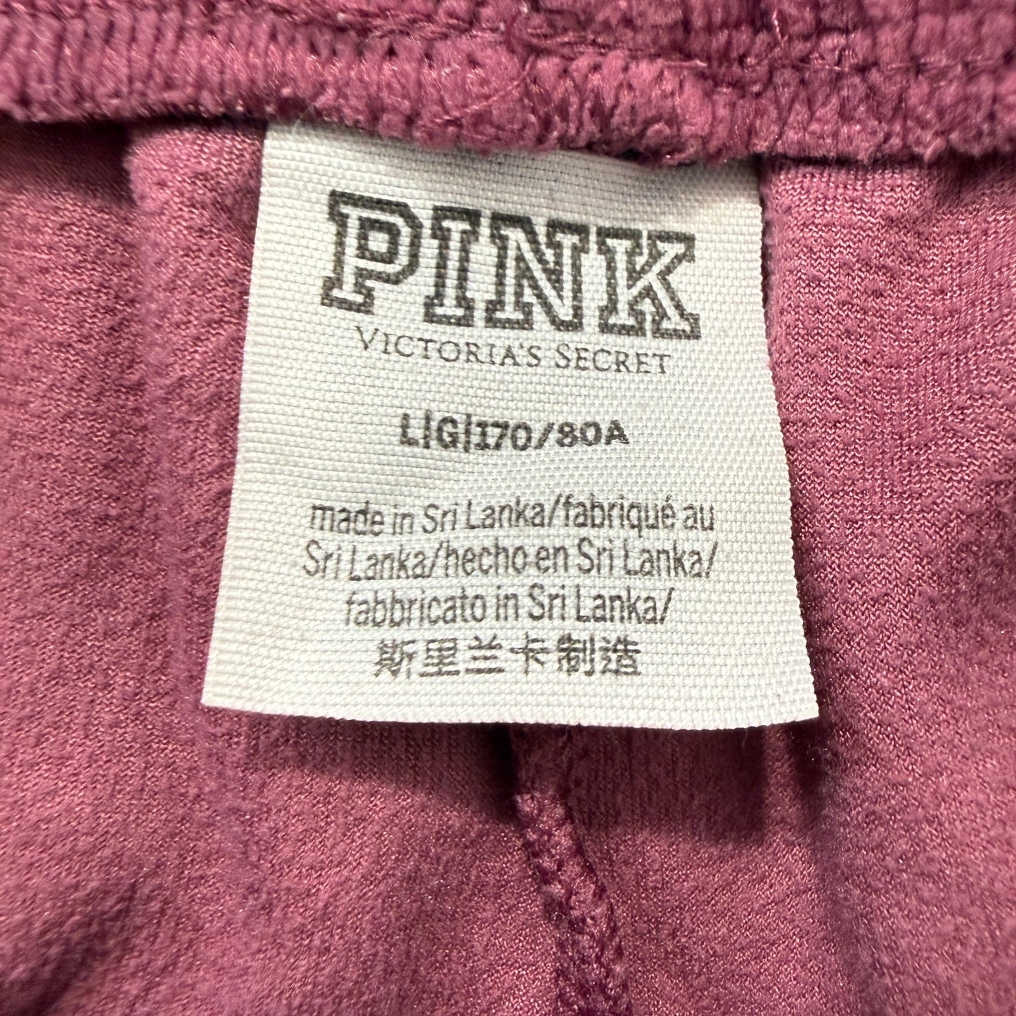 Victoria's Secret PINK Women's Maroon Wide Leg Sweatpants Loungewear Y2K Size L