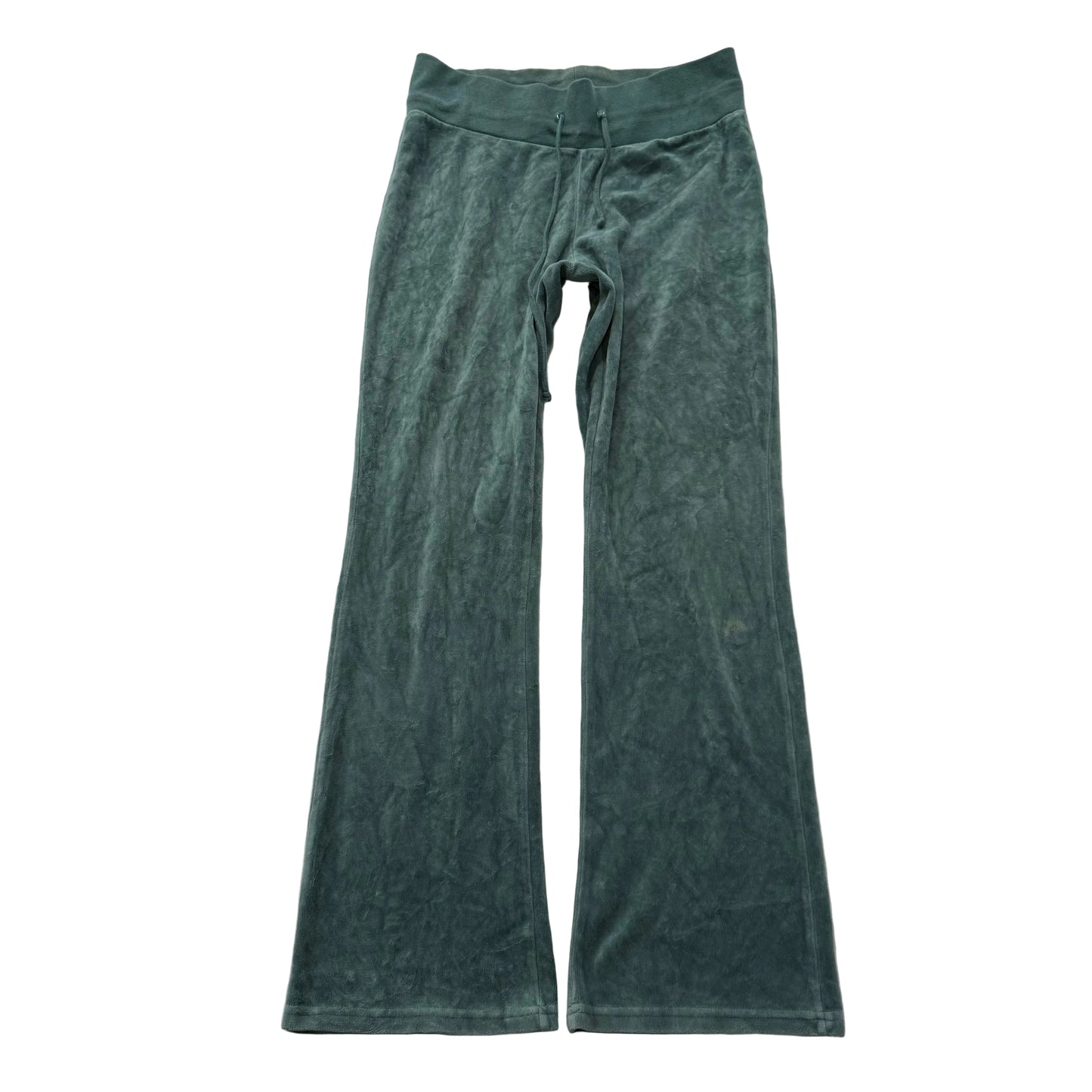 Juicy Couture Women's Sage Green Velour Flared Track Pant Loungewear Y2k Size M