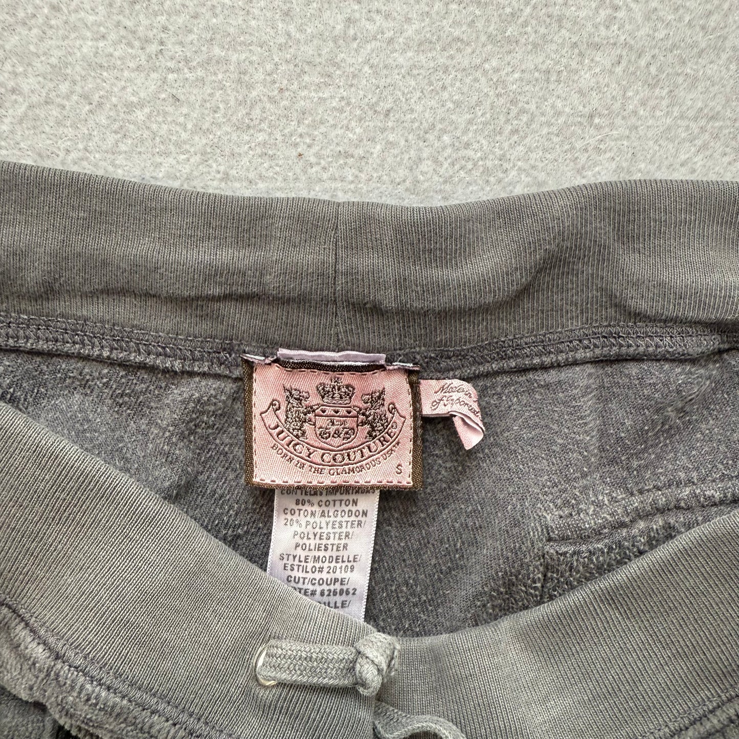 Vintage Juicy Couture Women Charcoal Gray Velour Flared Track Pant Pocket Size S