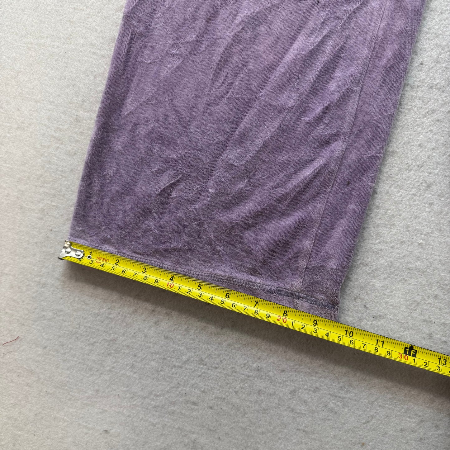 Vintage Juicy Couture Women's Dusty Purple Velour Flared Leg Track Pants Size S