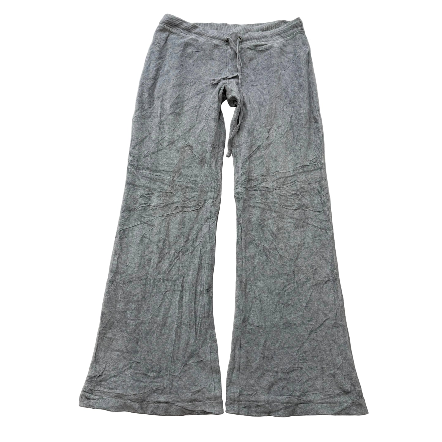 Juicy Couture Women's Heather Gray Velour Flared Track Pant Loungewear Size M