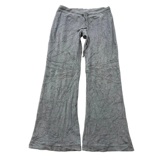 Juicy Couture Women's Heather Gray Velour Flared Track Pant Loungewear Size M