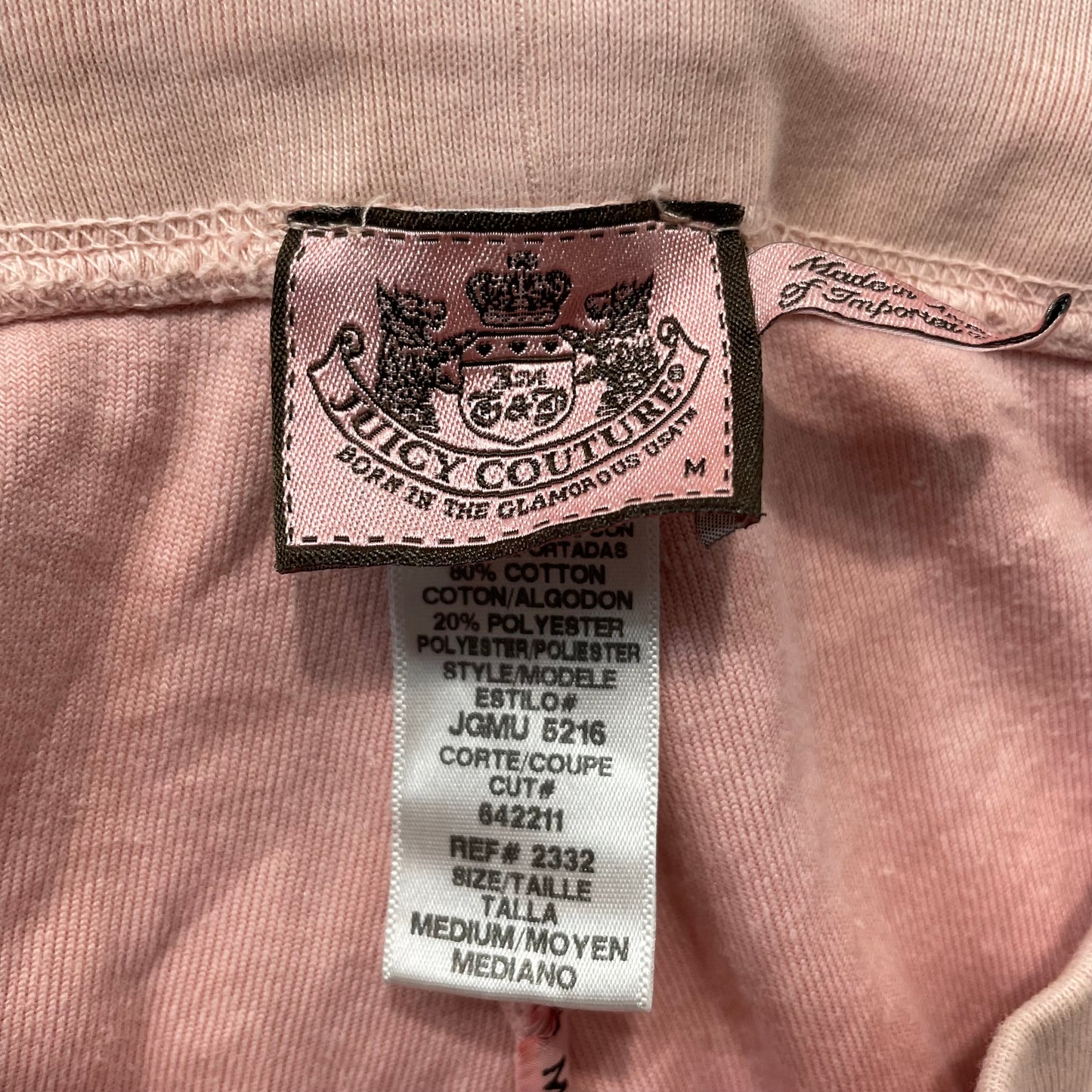 Juicy Couture Women's Light Pink Velour Tracksuit Set Hoodie & Flare Pant Size M