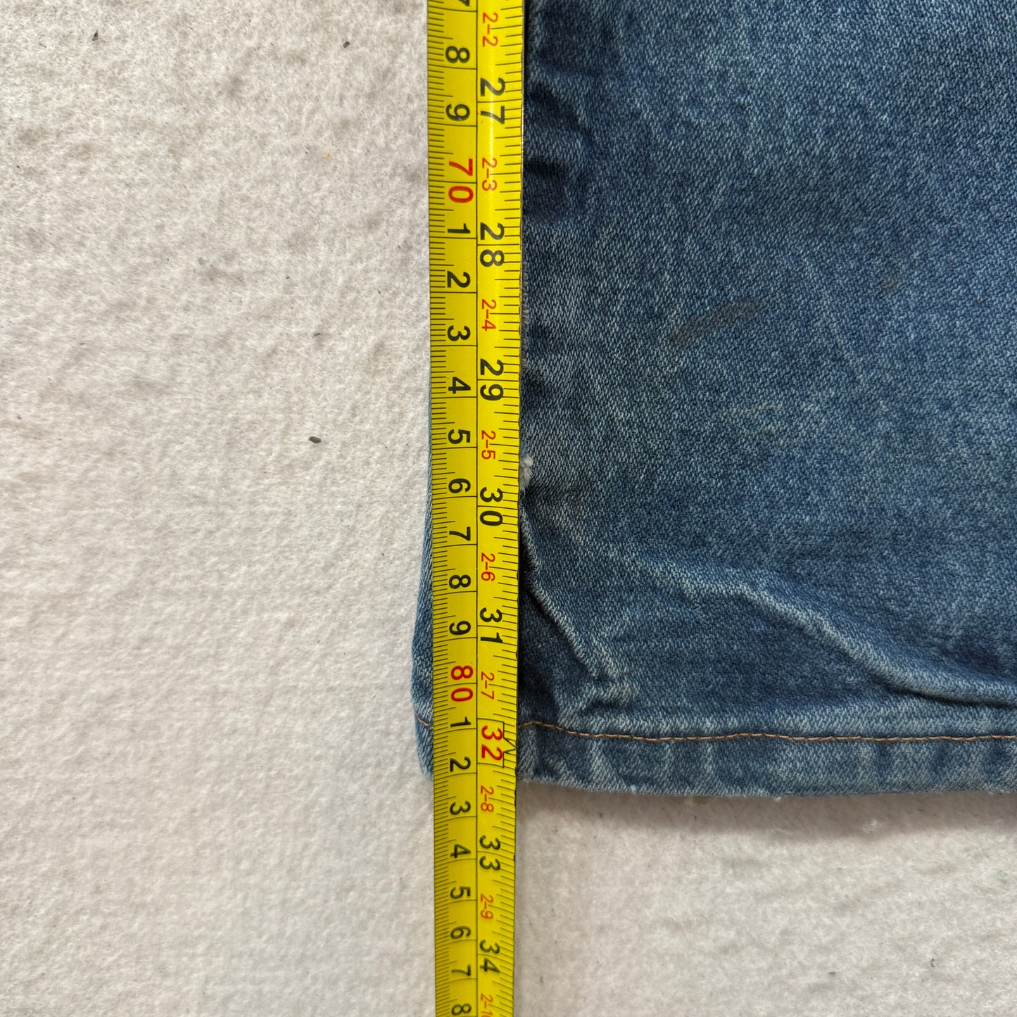 Wrangler Mens Blue Straight Denim Jeans Cowboy Cut Distressed Classic Size 32x34