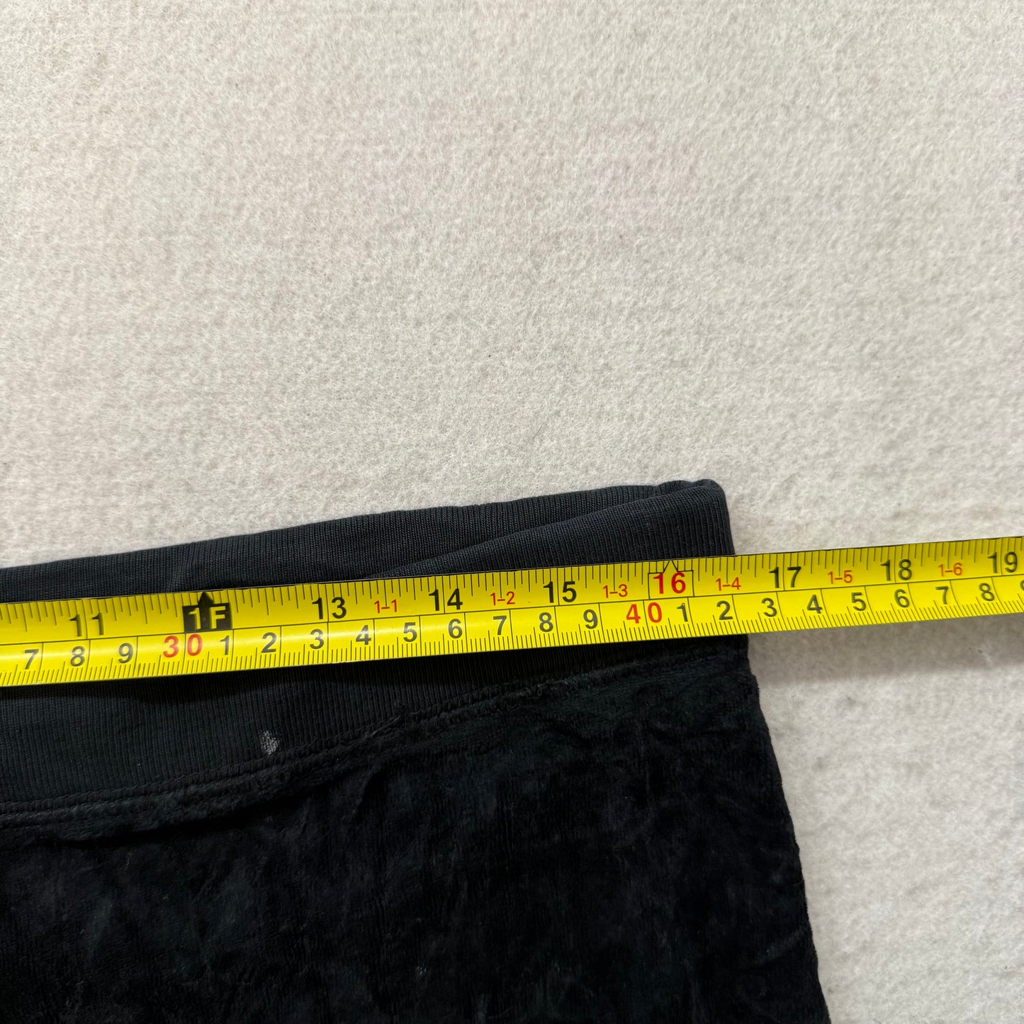 2003 Vintage Juicy Couture Women's Black Velour Flare Track Pant Logo Y2K Size S