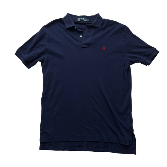 Polo By Ralph Lauren Men's Navy 100% Cotton Polo Shirt Short Sleeve Tee Size S