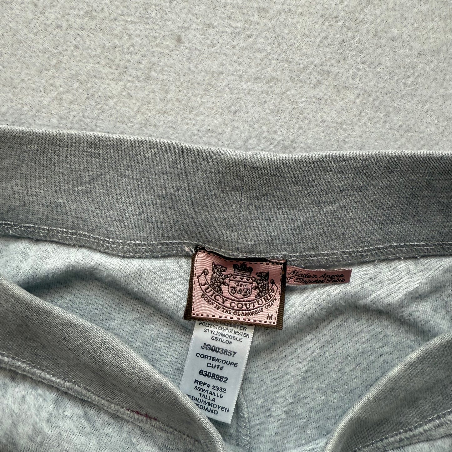 Juicy Couture Women Gray Velour Wide Leg Flared Track Pant Loungewear Y2K Size M