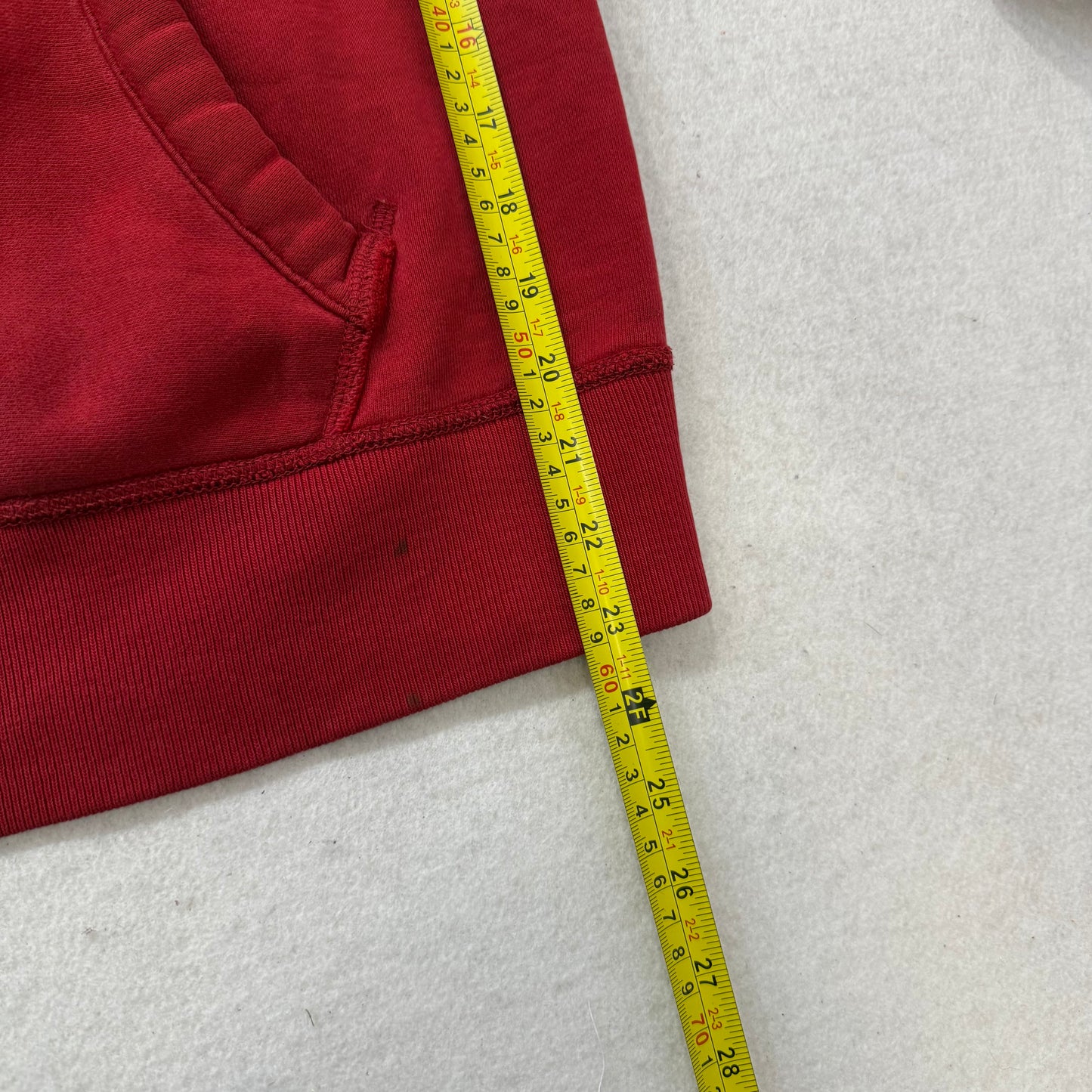 Abercrombie & Fitch "1892" Red Pull-On Hoodie Kangaroo Pockets Classic Size XL