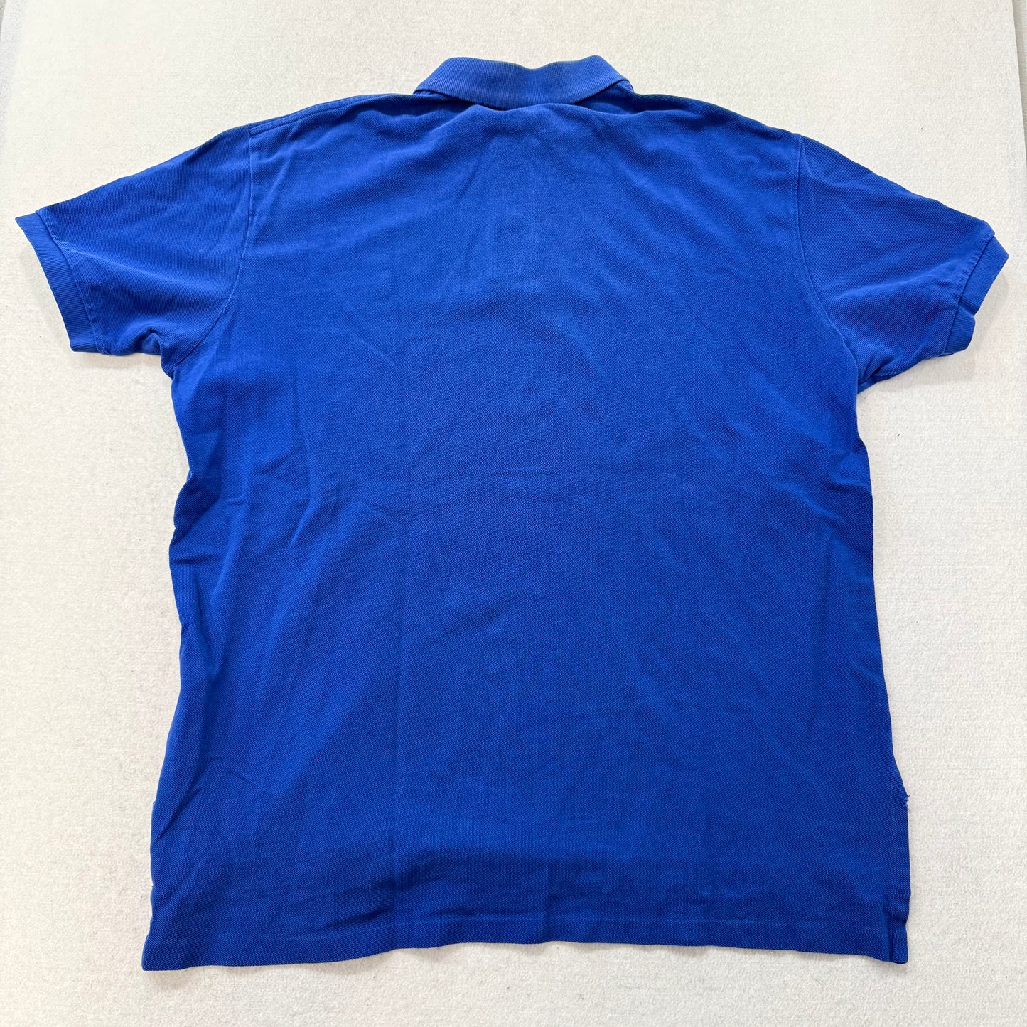 Polo Ralph Lauren Men's Royal Blue Cotton Polo Shirt Short Sleeves Logo Size L