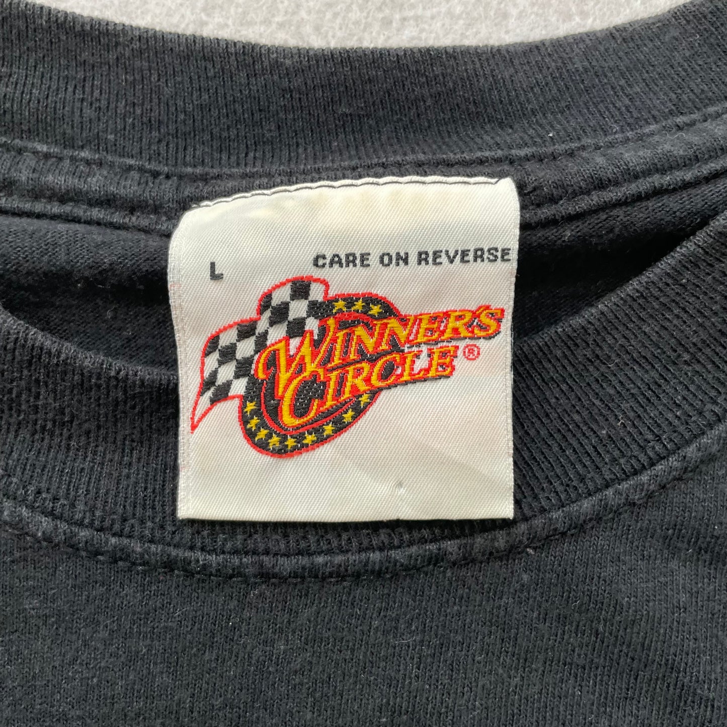 Dale Earnhardt Winners Circle Men's Black Cotton T-Shirt Short Sleeve Y2K Size L
