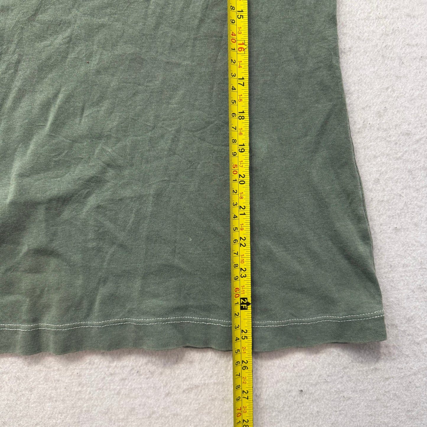 Sledge Women's Olive Green Cotton Top Long Sleeves Kanji Characters Logo Size XL