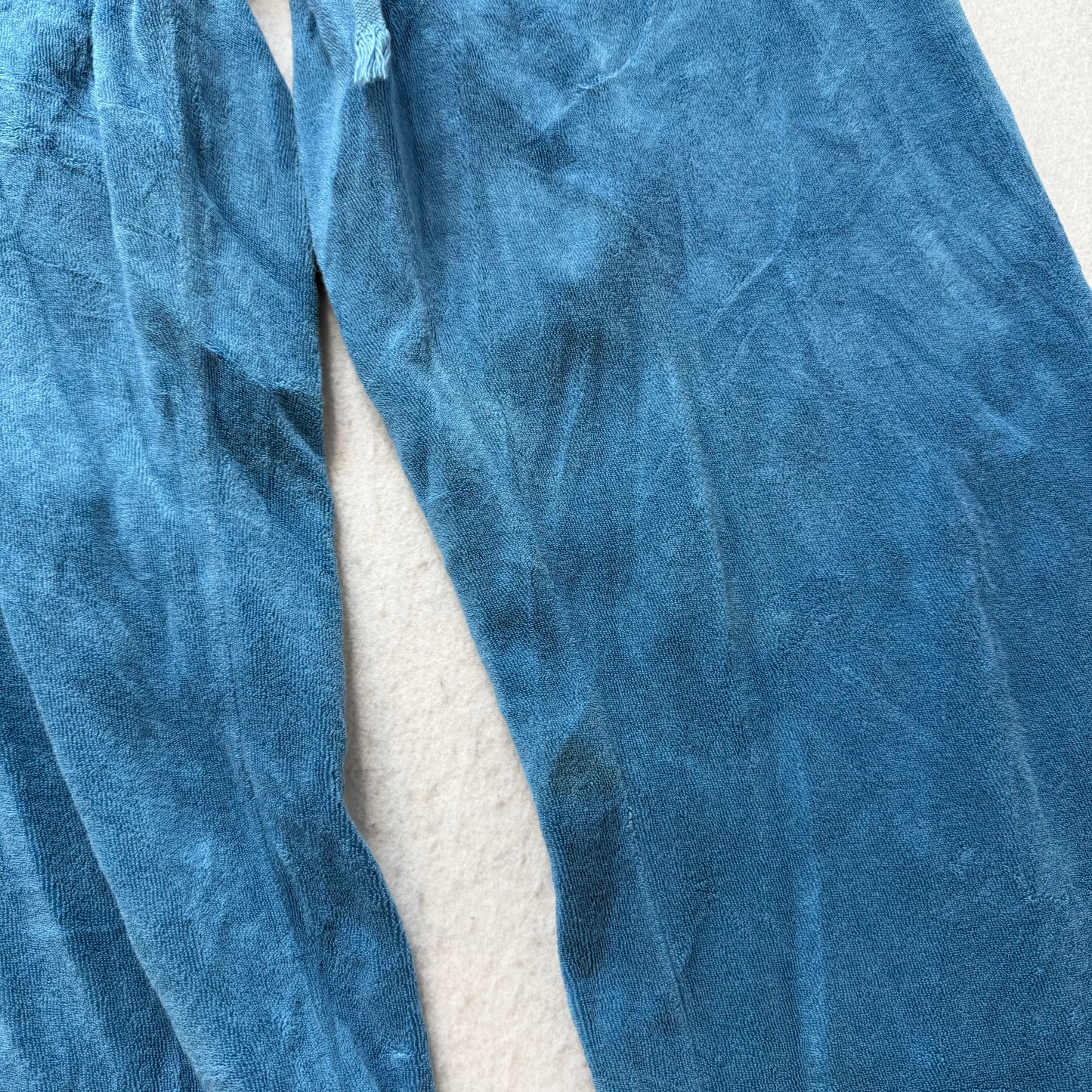 Vintage Juicy Couture Women's Steel Blue Terrycloth Flared Track Pant Y2K Size L