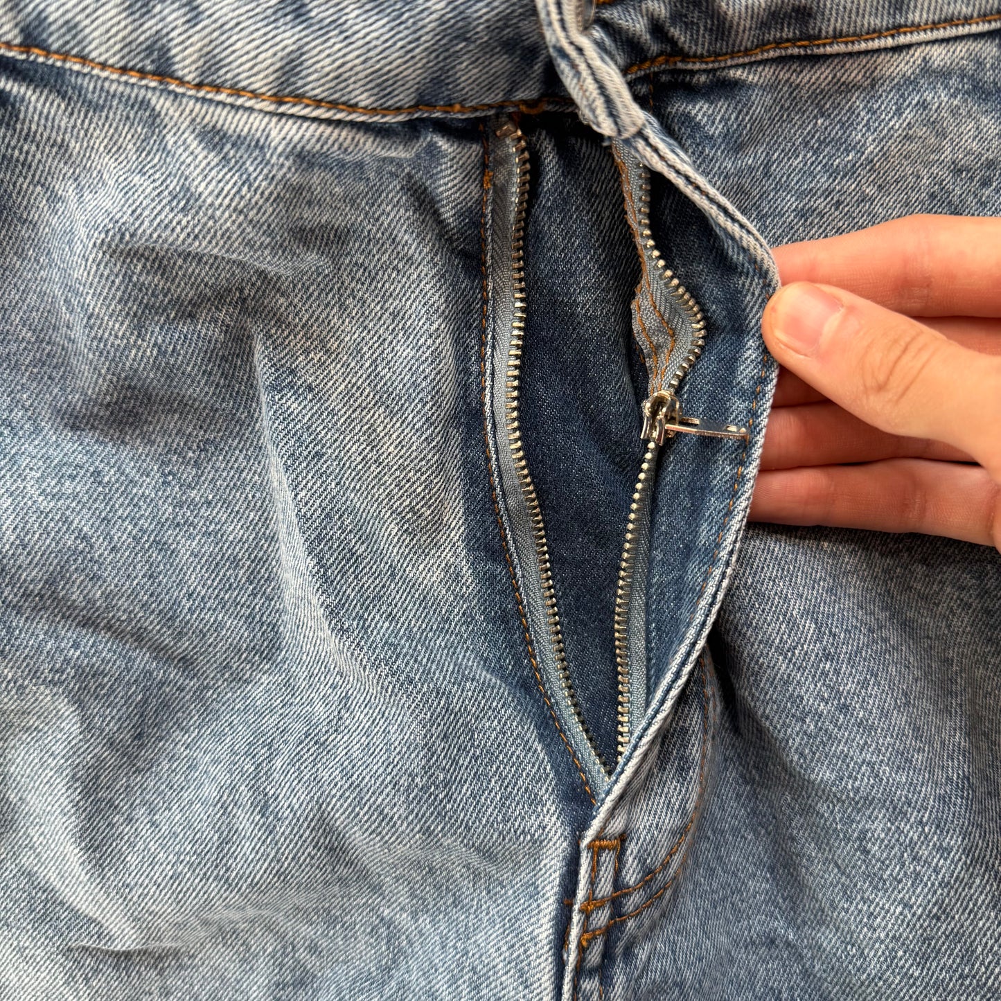 PrettyLittleThing Tall Womens Medium Blue Wide Leg Denim Jeans Baggy Fit Size 12