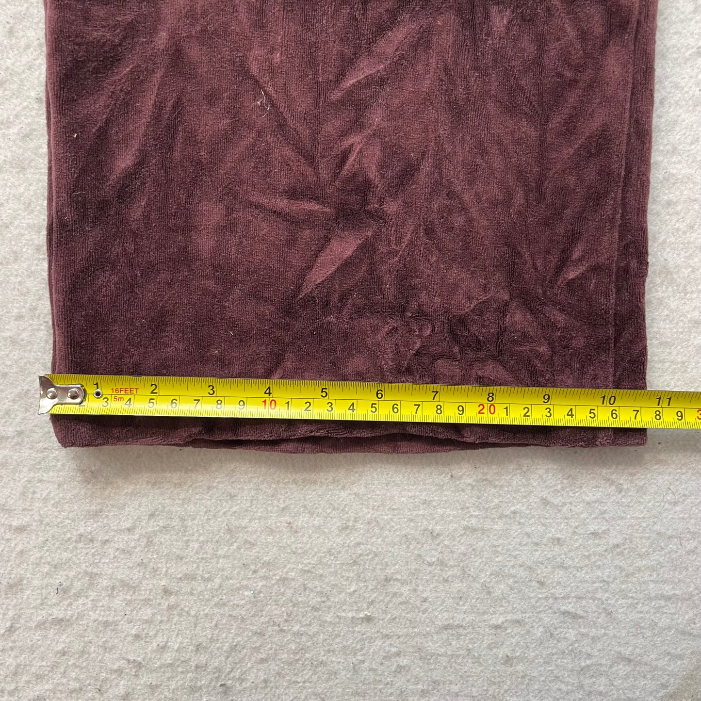 Juicy Couture Women's Burgundy Velour Wide Leg Track Pants Loungewear Size XL