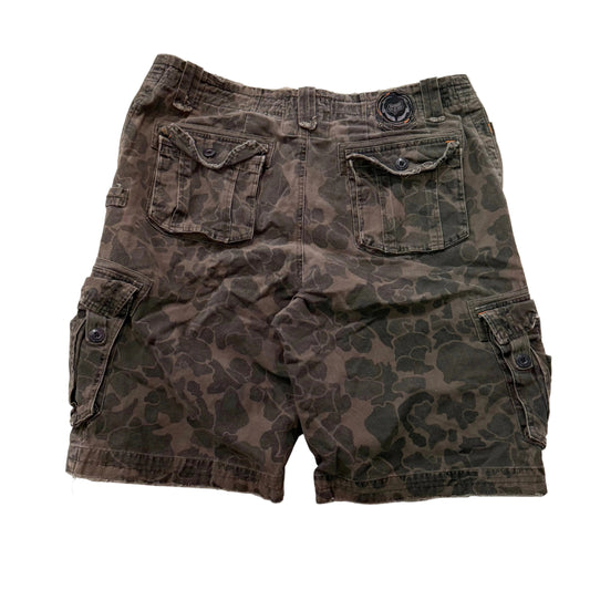 Fox Racing Slambozo 2.0 Men's Brown Camo Cotton Cargo Shorts Streetwear Size 32