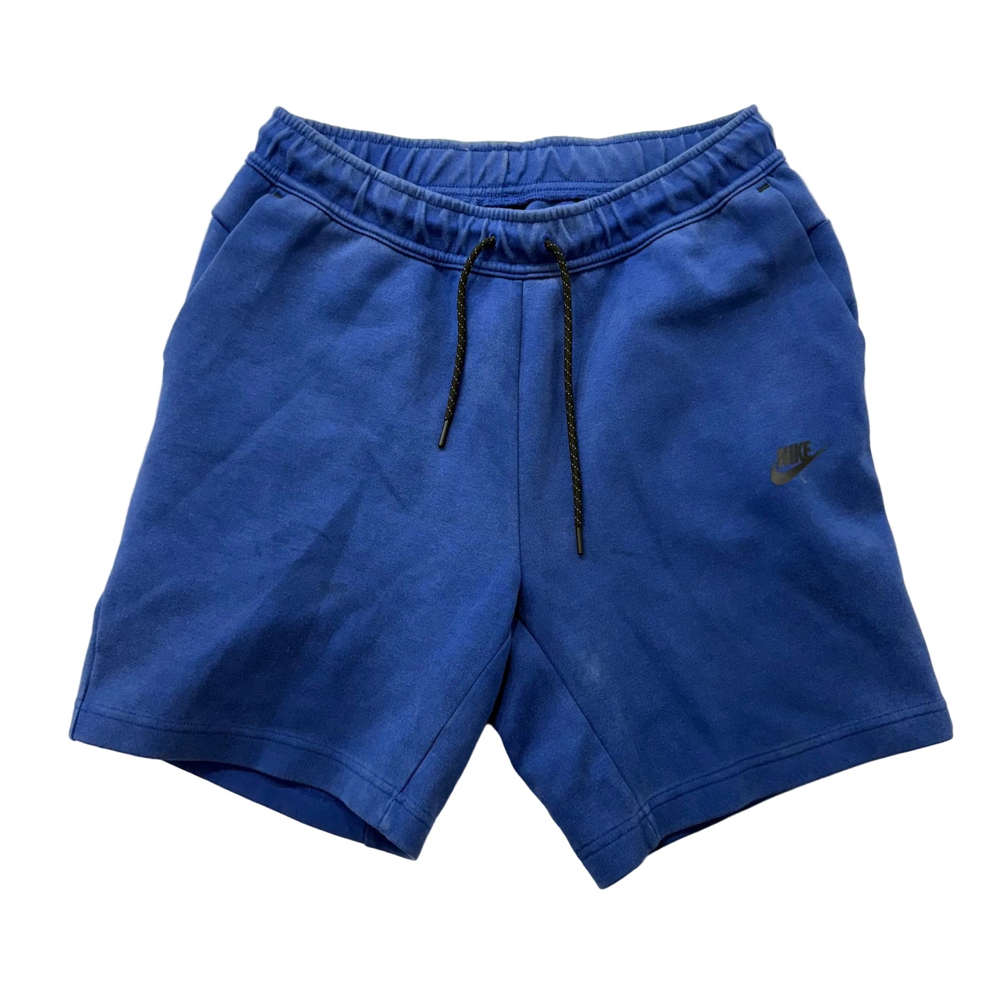 Nike Mens Cobalt Blue Tech Fleece Shorts Drawstring Sportswear Zip Pocket Size M