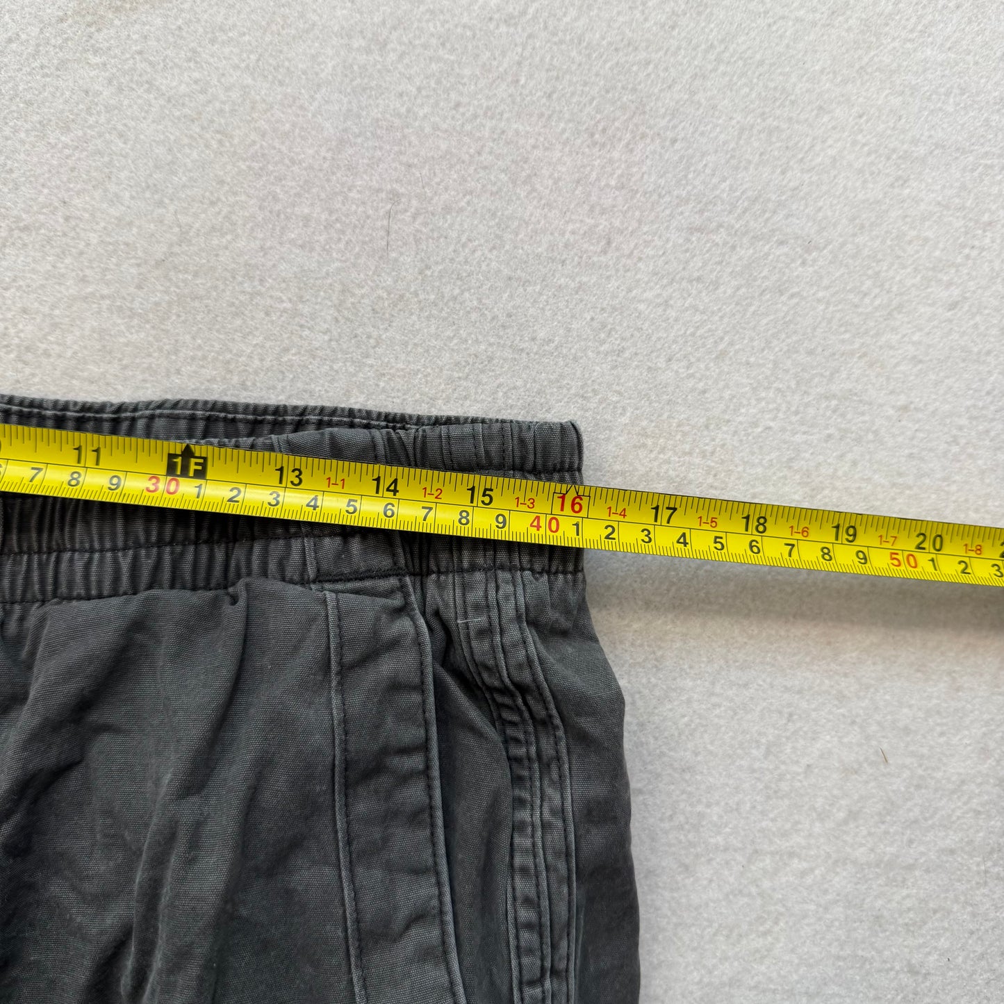Abercrombie & Fitch Men's Charcoal Gray Cotton Pull On Shorts Zip Pockets Size M