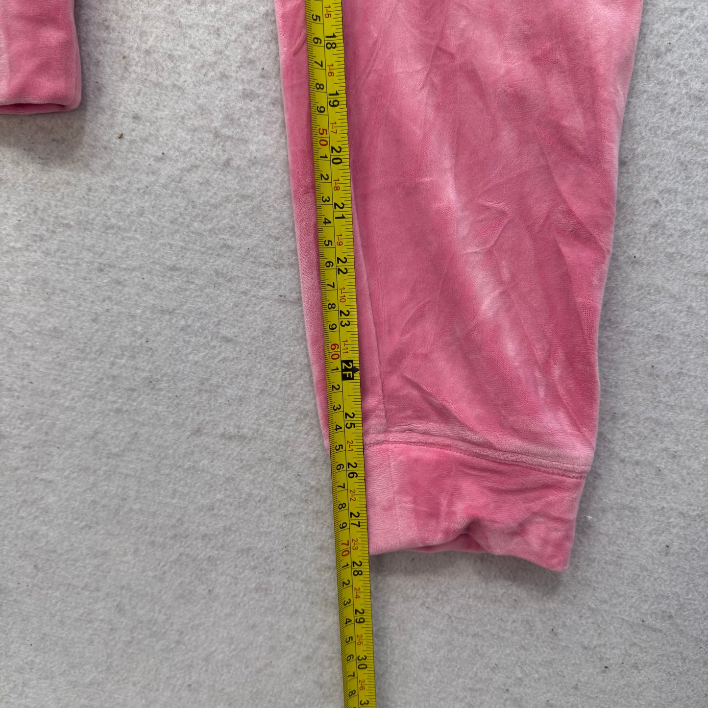 Juicy Couture Women's Pink Hoodie & Pants Tracksuit Set Rhinestones Logo Size M