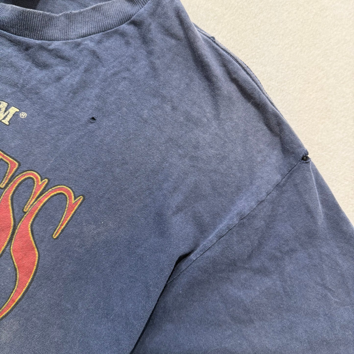 Vintage Field & Stream Wilderness Fish Club Men's Blue Graphic T-Shirt Size XL