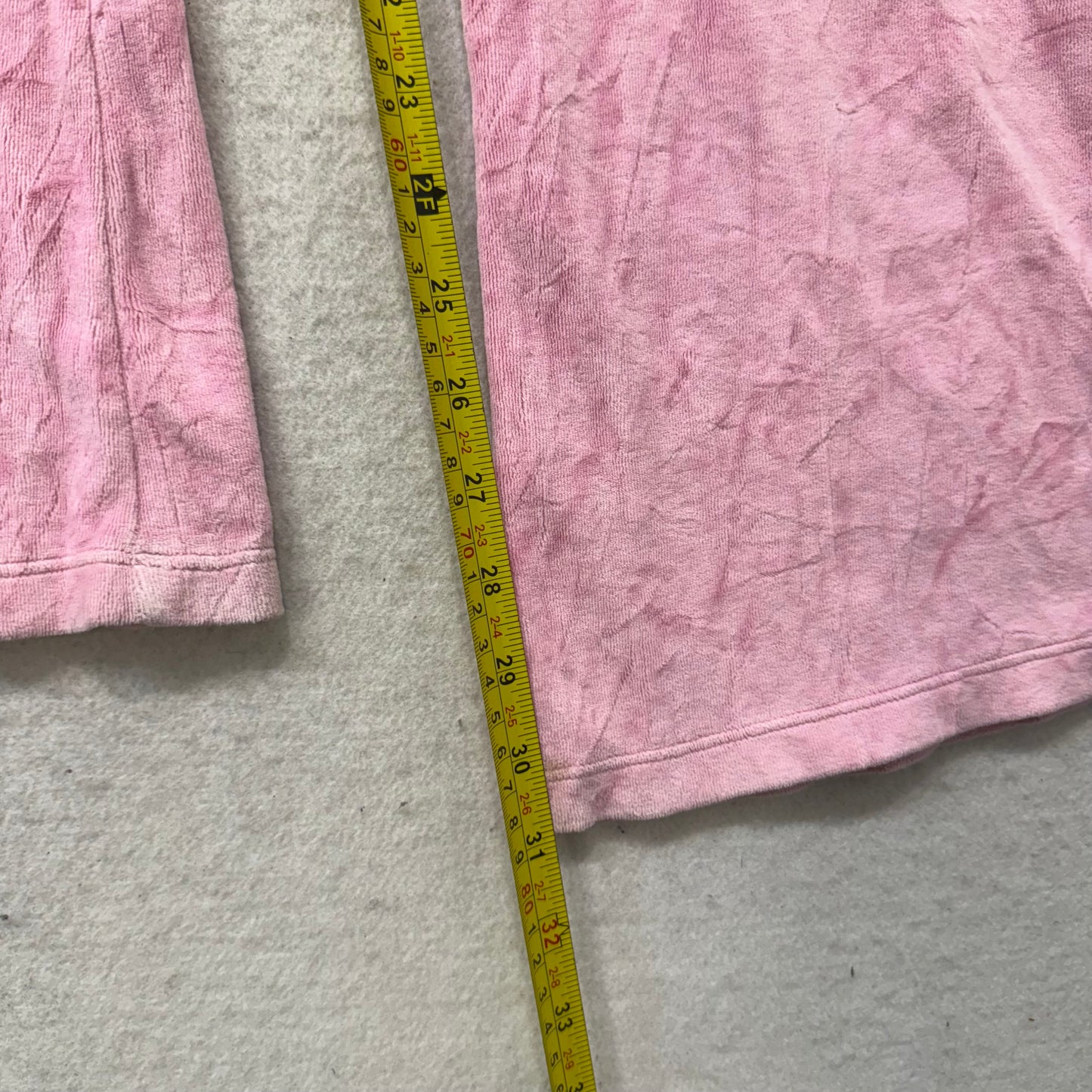 PINK by Victoria's Secret Women's Pink Velour Flared Track Pant Low Rise Size XS