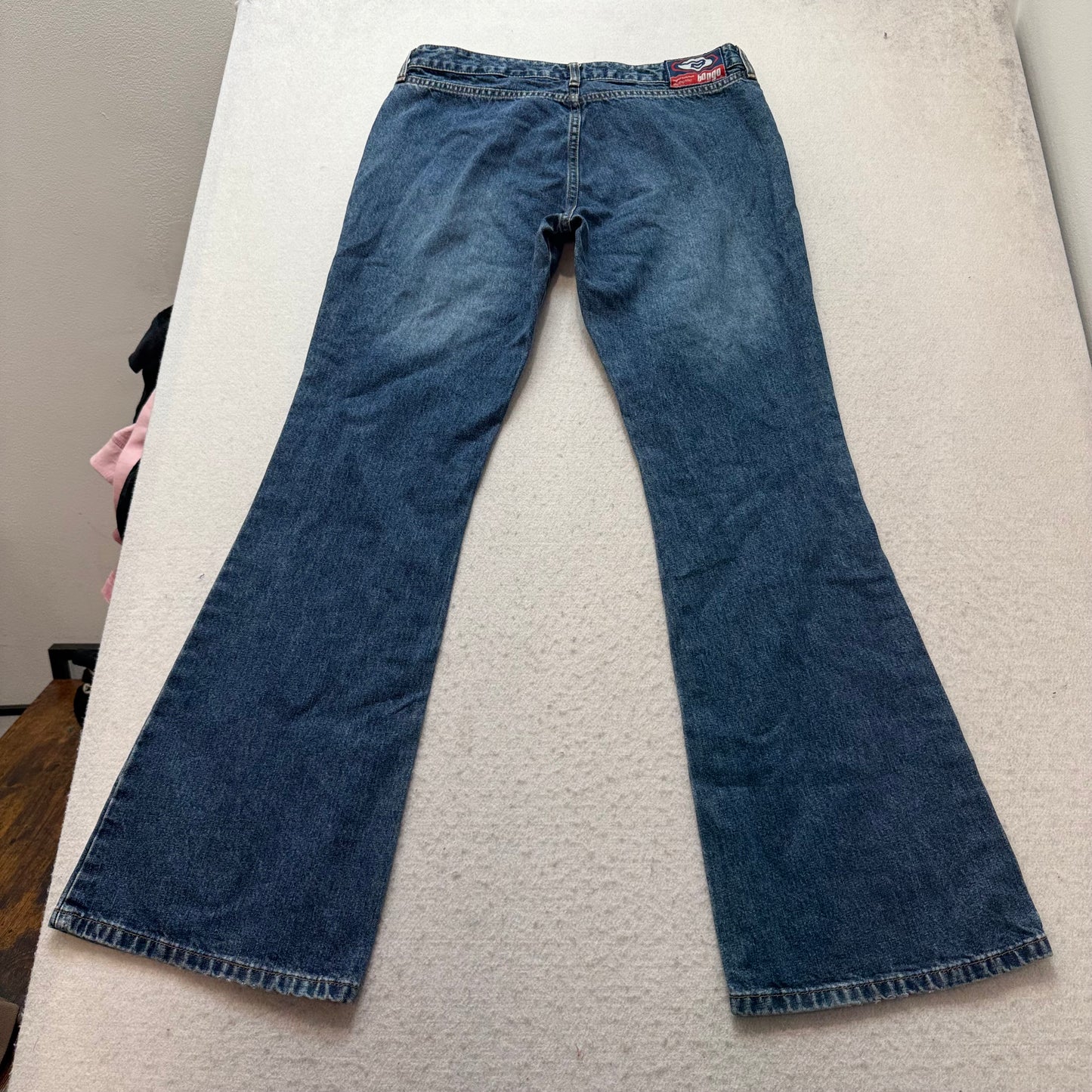 Vintage Bongo Women's Blue Flared Denim Jeans Button Fly Y2K Classic Size 31x31
