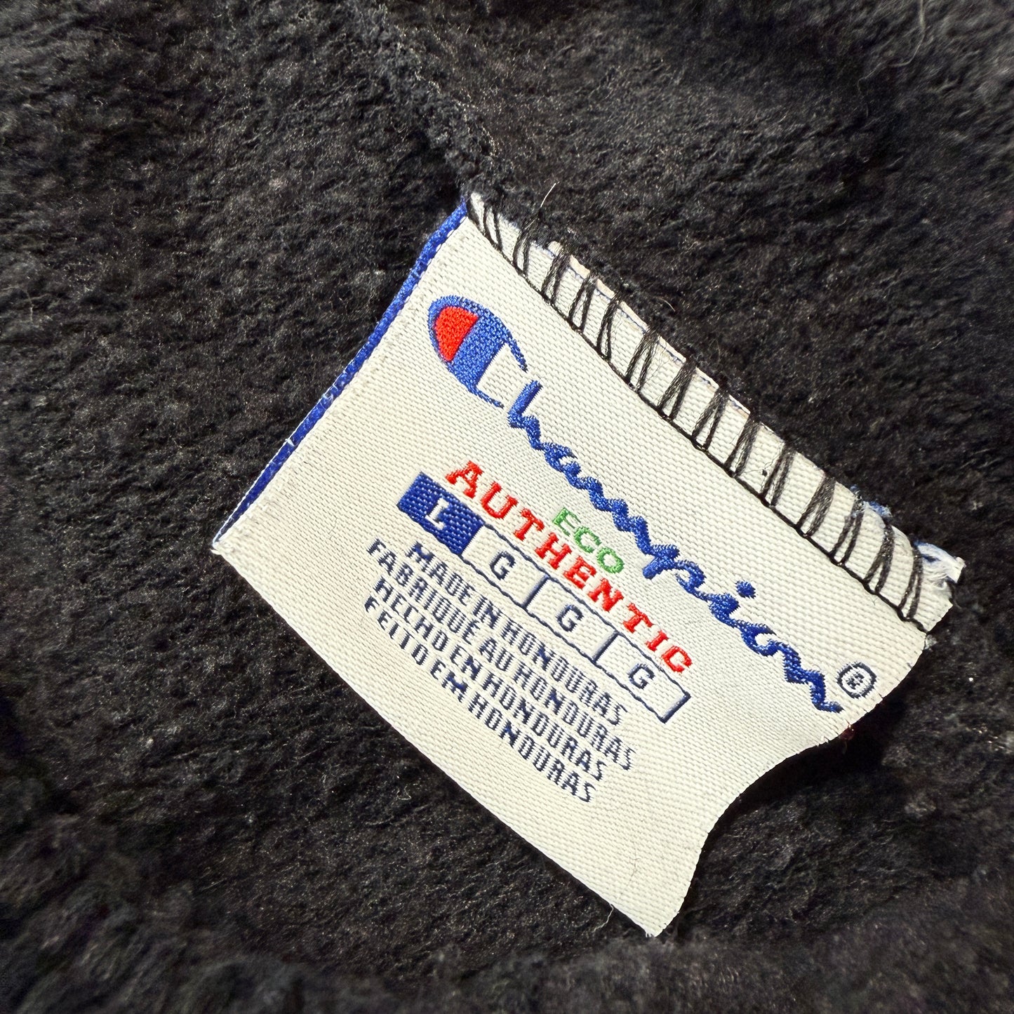 Champion Eco Authentic Womens Black Fleece Wide-Leg Sweatpants Baggy Logo Size L