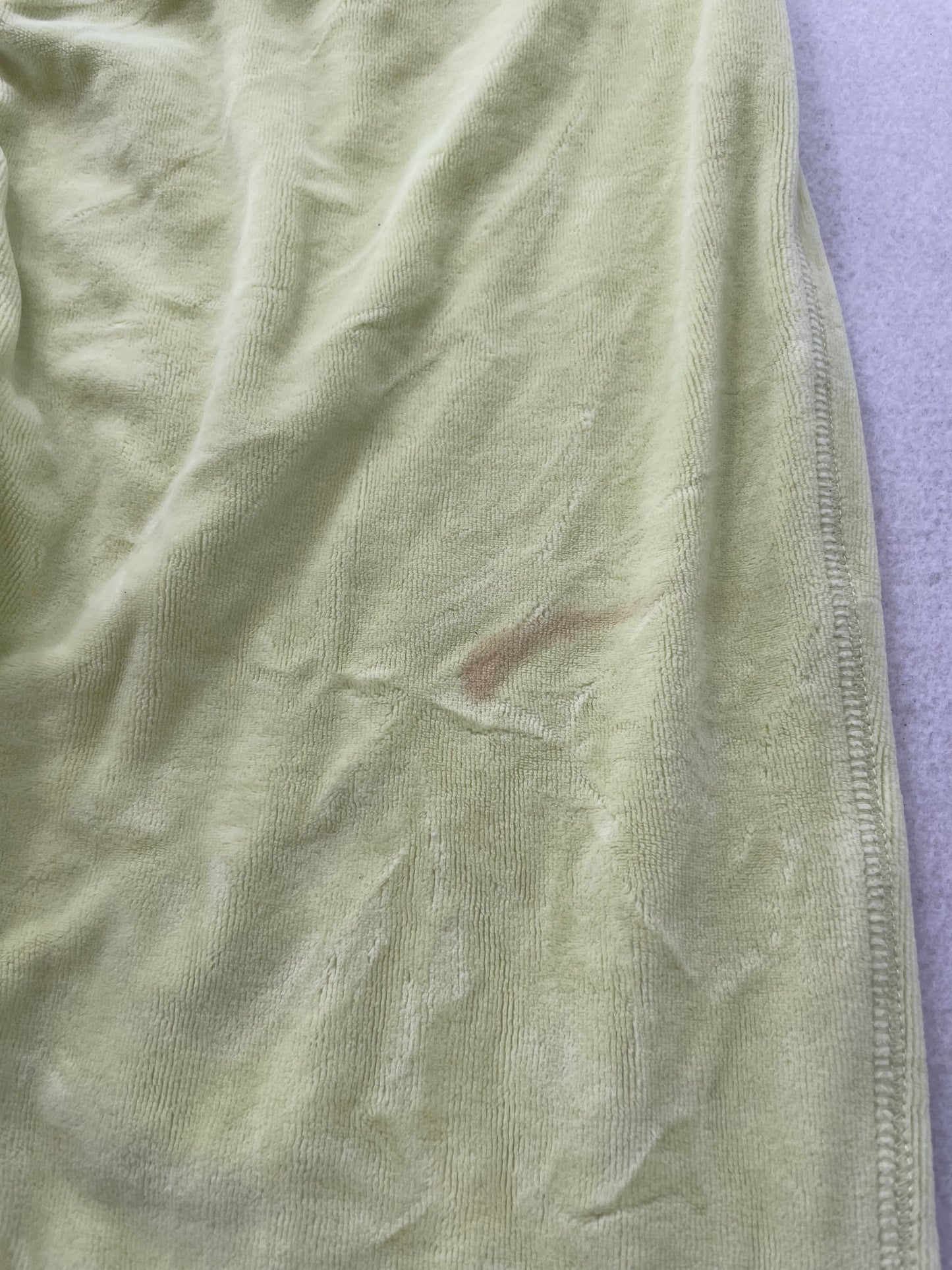 Aeropostale Women's Light Lime Green Velour Flared Track Pant Logo Preppy Size L