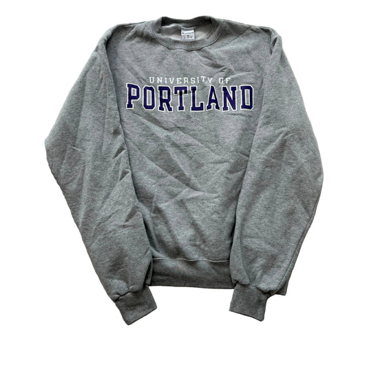 Champions Mens Heather Gray Cotton Collegiate Sweatshirt Crewneck Graphic Size M