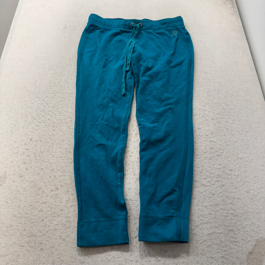 Aeropostale Women's Teal Blue Sweatpants Stretch Drawstring Loungewear Size M