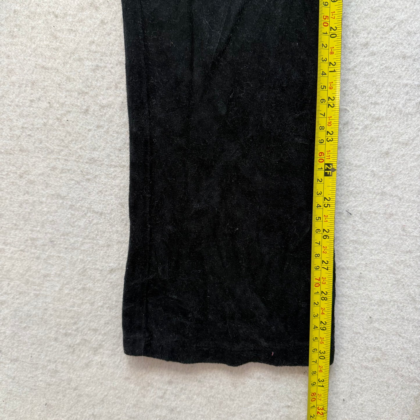 Juicy Couture Women's Black Velour Flared Track Pant Elastic Waistband Size 8/10