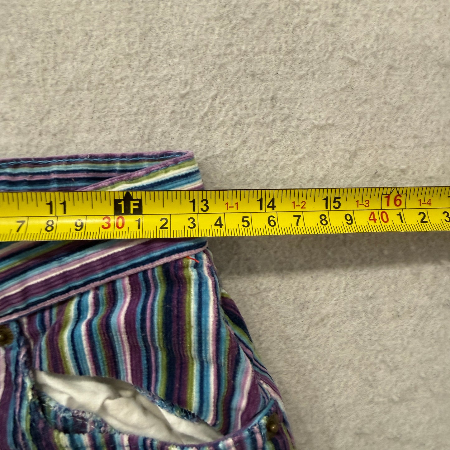The Children's Place Girl Colorful Striped Corduroy Skirt Stretch Casual Size 14