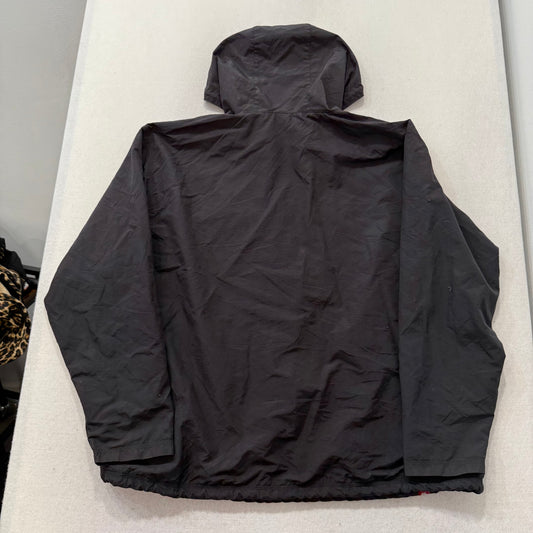Reebok Allen Iverson Men's Black Polyester Anorak Windbreaker Jacket Logo Size L