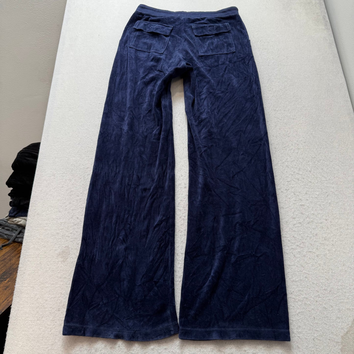 Vintage Juicy Couture Scottie Dog Navy Velour Tracksuit Set Hoodie & Pant Size L