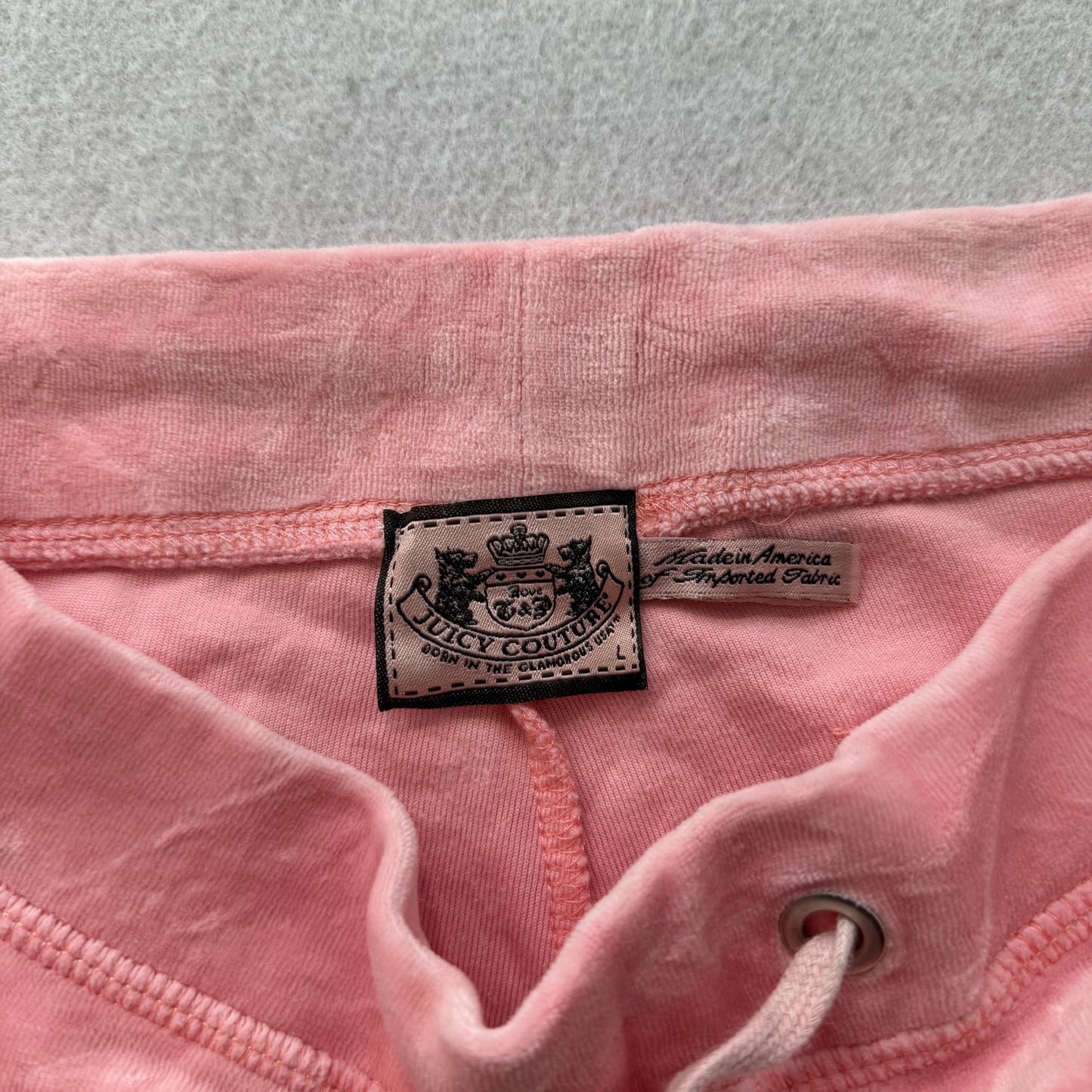 Juicy Couture Women's Pink Zip-Up Hoodie & Drawstring Pants Tracksuit Set Size L