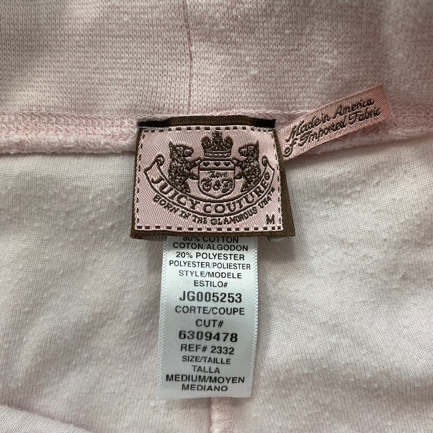 Juicy Couture Women's Light Pink Velour Flared Track Pants Drawstring Y2K Size M