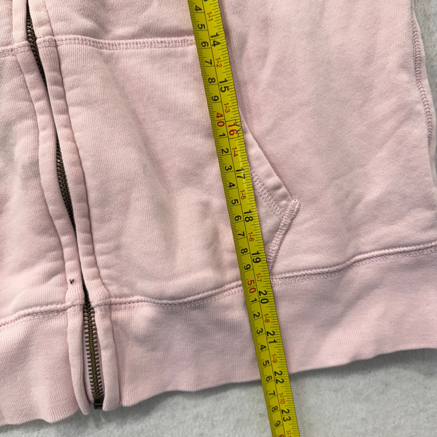 Polo Ralph Lauren Womens Pink Full Zip Hoodie Signature Embroidered Logo Size XL