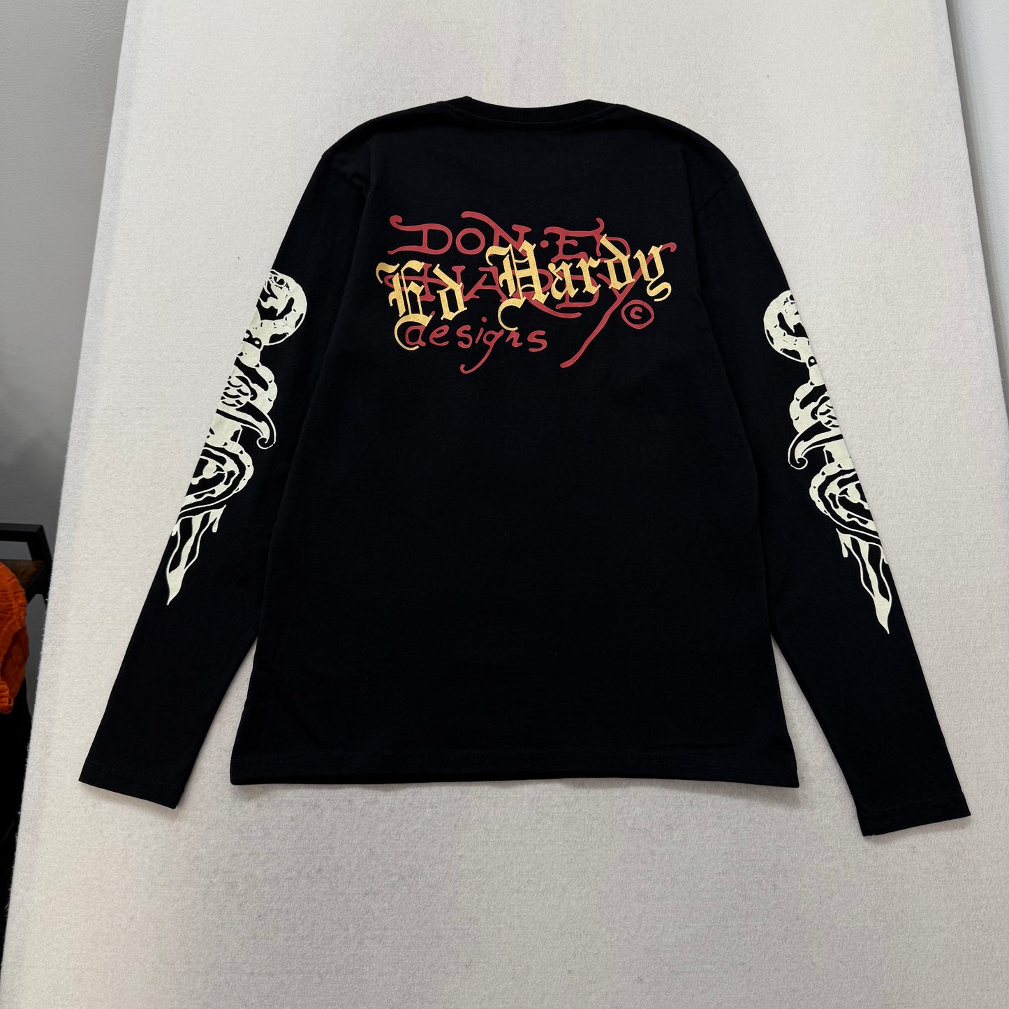 ED HARDY “Dragon Skull” BLACK LONG SLEEVE TEE