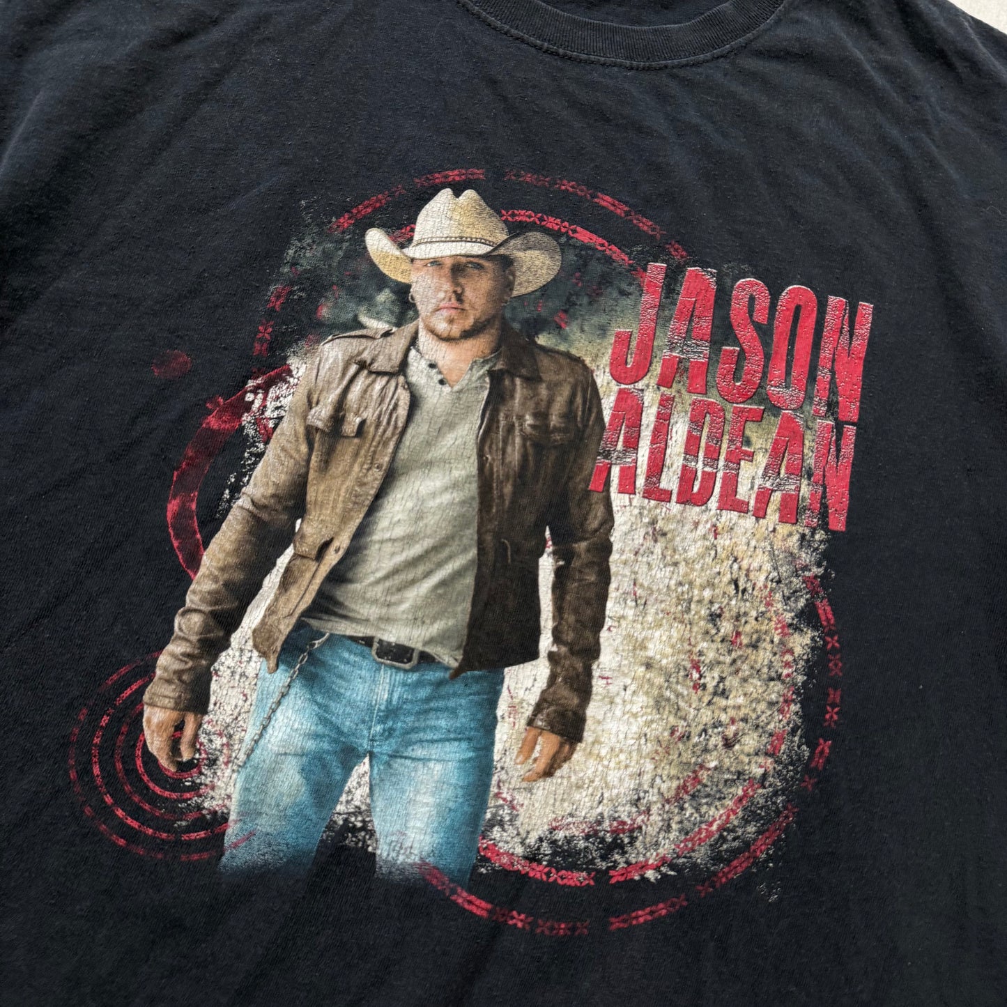 Anvil Jason Aldean 2012 Tour Men's Black Cotton T-Shirt Short Sleeves Size XL