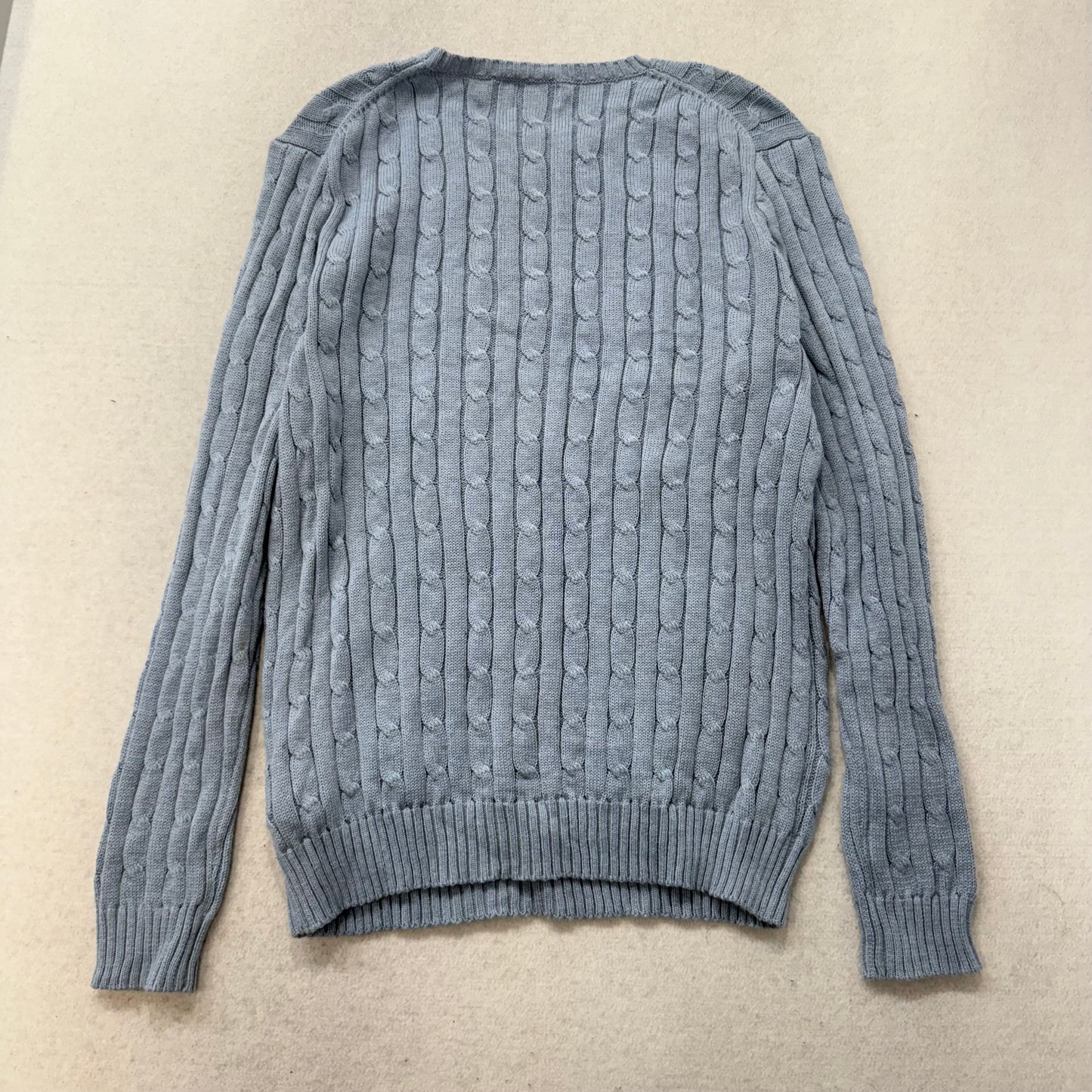 Polo Ralph Lauren Men's Slate Gray Cable-Knit Sweater Heritage Style Size L NWT