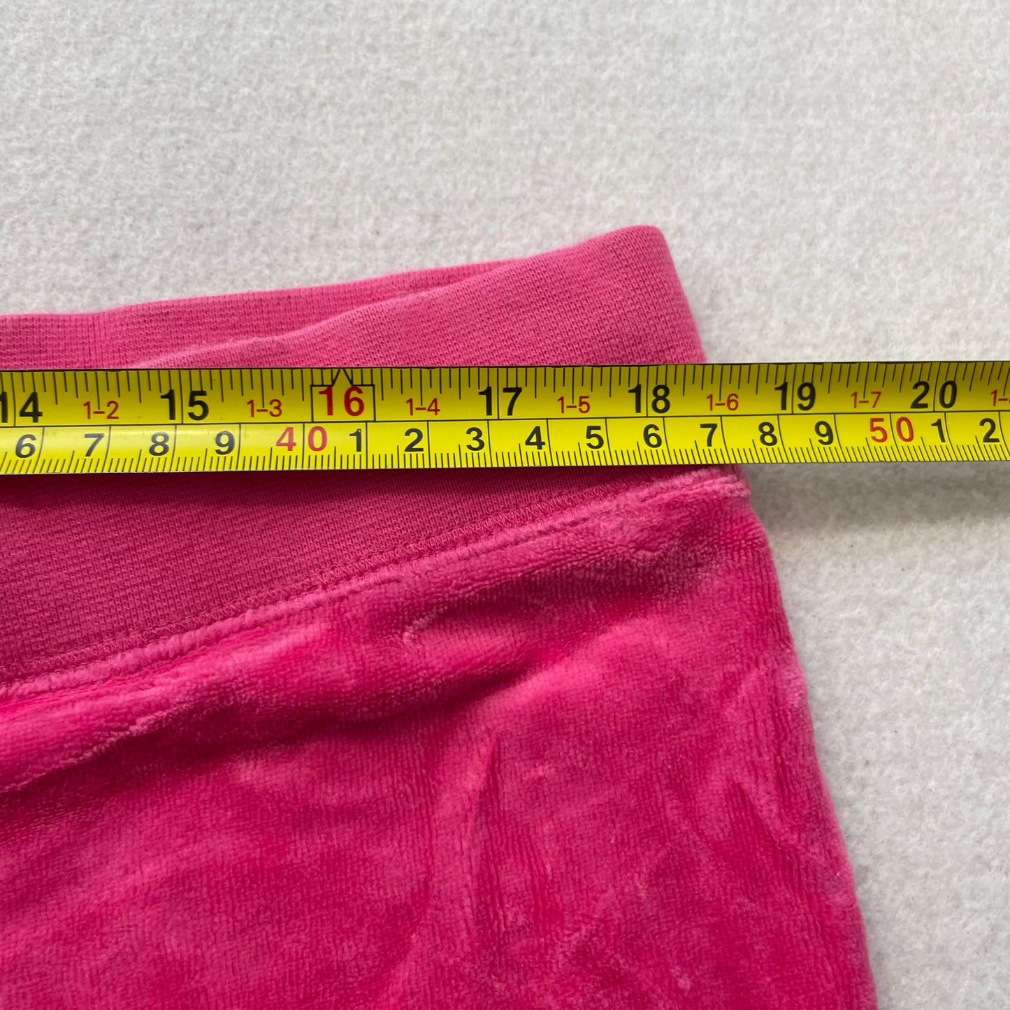 Juicy Couture Women's Hot Pink Velour Flared Leg Track Pant Sequins Logo Size XL