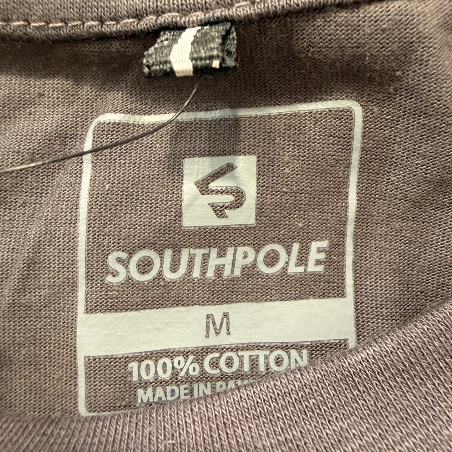 Southpole Men's Dark Grey Cotton T-Shirt Skull Rose Praying Hands Casual Size M