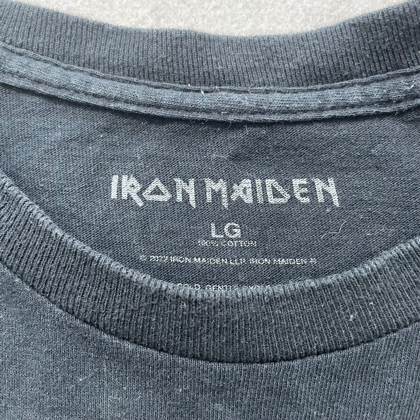 Iron Maiden The Number of the Beast Mens Black Cotton T-Shirt Graphic Y2K Size L