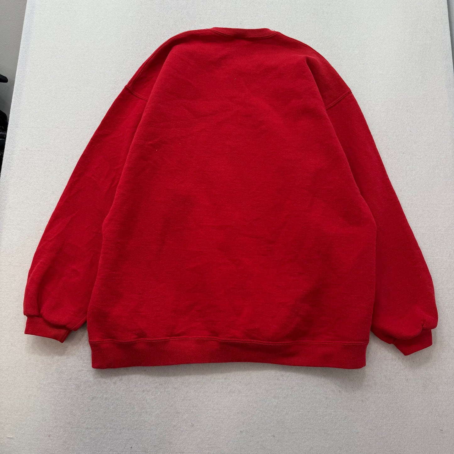 Russell Athletic Mens Vibrant Red Sweatshirt Long Sleeves Crew Neck Logo Size XL
