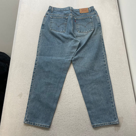 Levi's 550 Men Blue Cotton Light Wash Tapered Leg Denim Jeans Relaxed Fit Size S