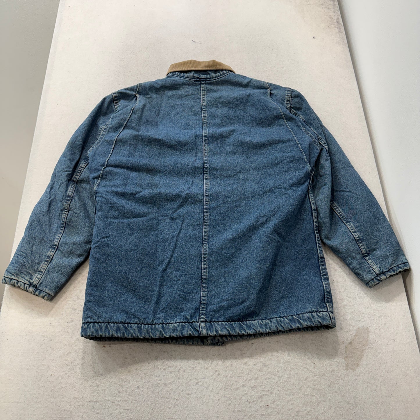 Vintage Dickies Men's Blue Corduroy Collar Denim Chore Jacket Workwear Size XL